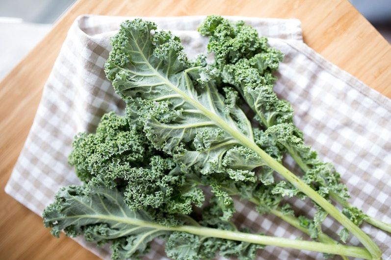 recently harvested kale