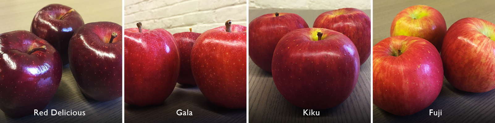 Four more red apple varieties