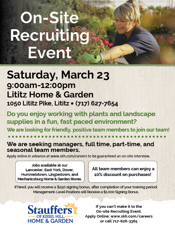 march 23 lititz job fair info poster