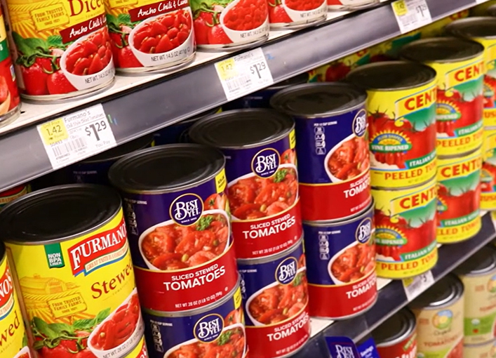 cans of tomatoes