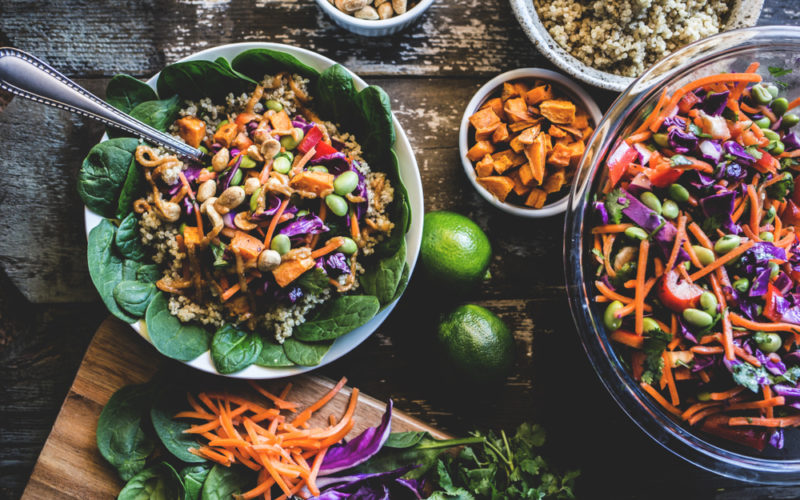 Build your own salad or grain bowl for a healthy, filling meal.