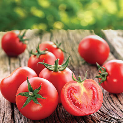 tomatoes on a wood table