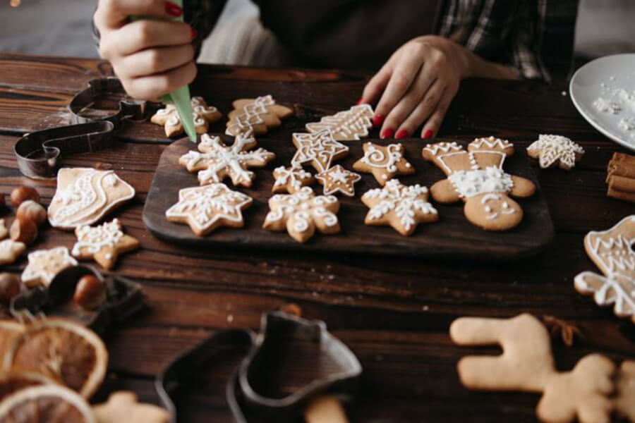 Christmas cookie baking