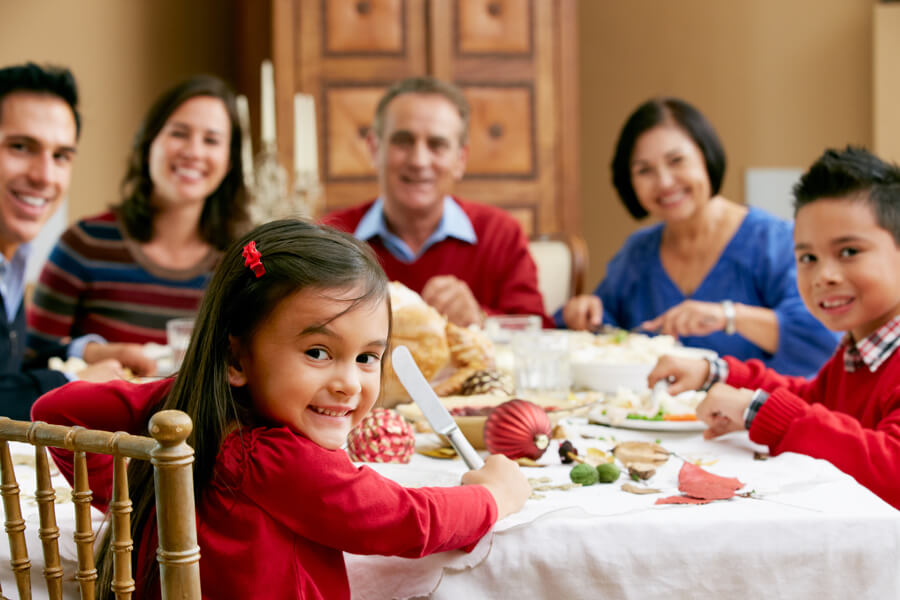 family around table