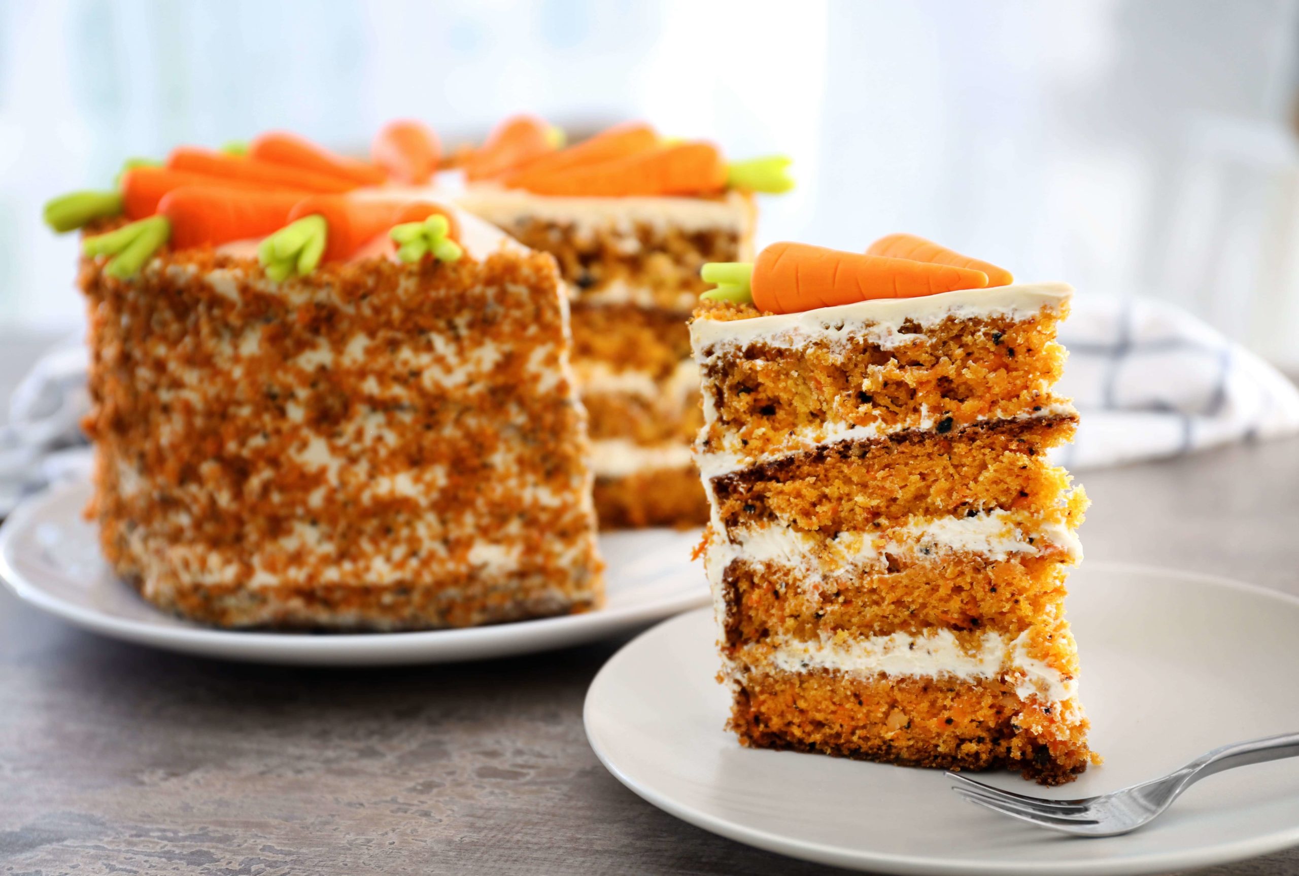 Carrot cake with cream cheese frosting