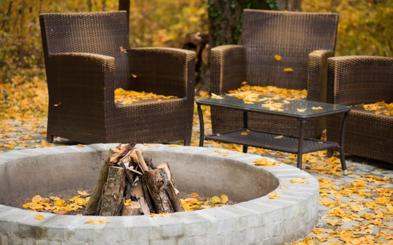 Fall patio furniture.