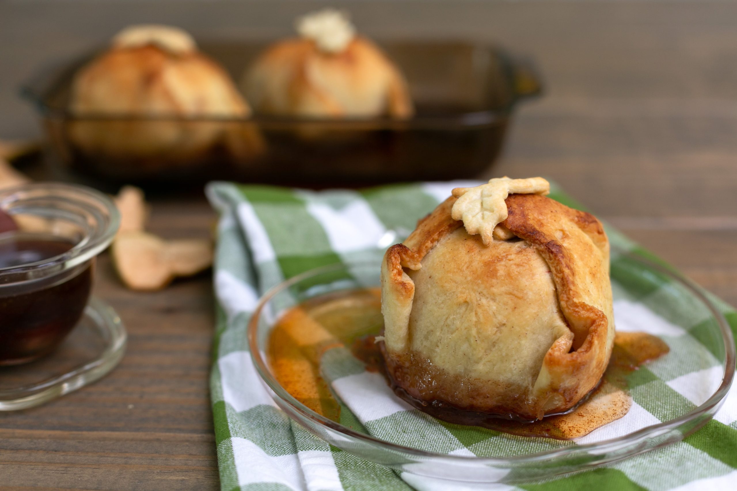 Homemade apple dumplings.